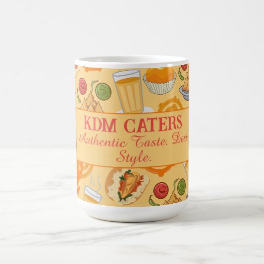 インディアン通りフードパターンカラフルフェスティバルチャイ コーヒーマグカップ (中央)