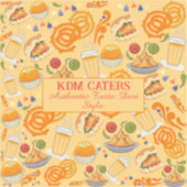 インディアン通りフードパターンカラフルフェスティバルチャイ シール (正面)