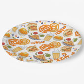 インディアン通りフードパターンカラフルフェスティバルチャイ ペーパープレート (アングル)