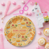 インディアン通りフードパターンカラフルフェスティバルチャイ ペーパープレート (パーティー)