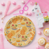 インディアン通りフードパターンカラフルフェスティバルチャイ ペーパープレート (パーティー)