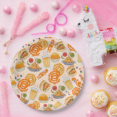 インディアン通りフードパターンカラフルフェスティバルチャイ ペーパープレート (パーティー)