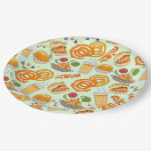 インディアン通りフードパターンカラフルフェスティバルチャイ ペーパープレート (アングル)