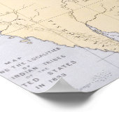 インディアン部族の地域を示す地図 ポスター (角)