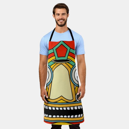 インディアン部族 エプロン (着用した状態)