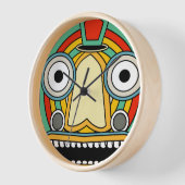 インディアン部族 壁時計 (傾斜)