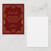 インディアン金ゴールド赤感謝してい幾何結婚体 ノートカード (正面/裏面)