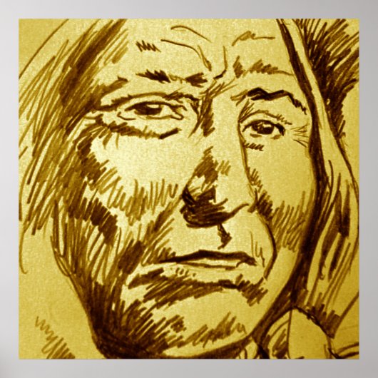 インディアン鉛筆のスケッチのポスター ポスター (正面)