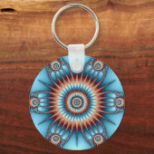 インディアン銅およびターコイズキーチェーン キーホルダー (正面)