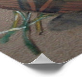 インディアン陶芸デザインポスター、ニュートラルアース ポスター (角)