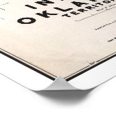 インディアン領域OKマップ1892 ポスター (角)