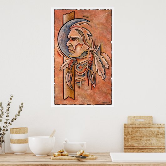インディアン頭 ポスター (キッチン)