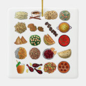 インディアン食のインド料理レストラン料理 セラミックオーナメント (裏面)