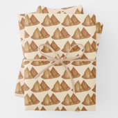 インディアン食品ベジタリアン料理揚げサモザペストリー ラッピングペーパーシート (インサイチュ)