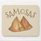 インディアン食品野菜ベジタリアン料理サモサス マウスパッド (正面)