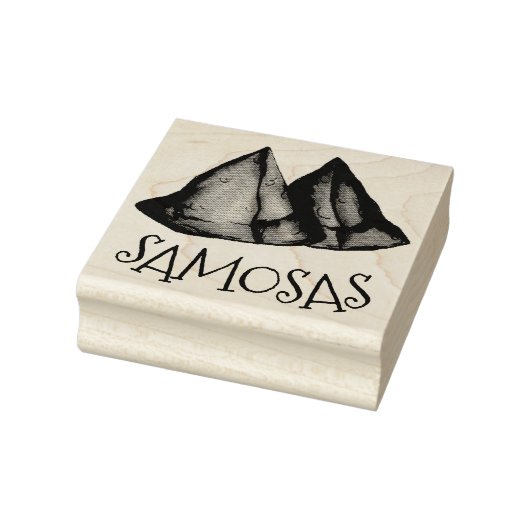 インディアン食品野菜ベジタリアン料理サモサス ラバースタンプ (スタンプ)