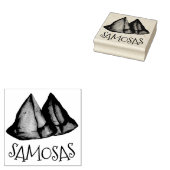 インディアン食品野菜ベジタリアン料理サモサス ラバースタンプ (押印)