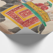 インディアン飾ゾウとカノピードハウダ ラッピングペーパー (コーナー)