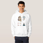 インディアン馬ステッカーセットポニーライダードリームキャッチャー パーカ (正面フル)