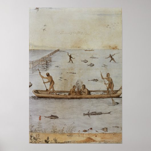 インディアン魚釣り ポスター (正面)