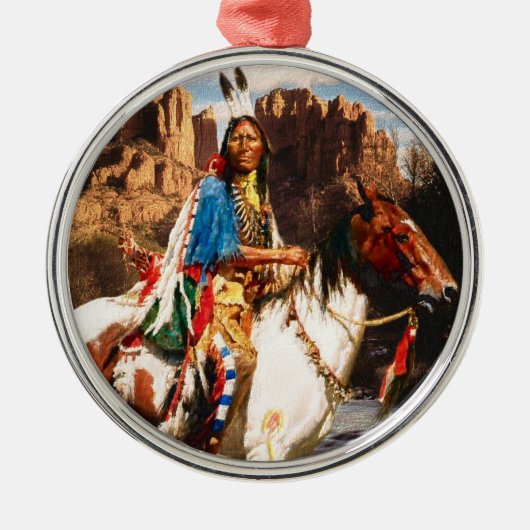 インディアン1Aオーナメント メタルオーナメント (正面)