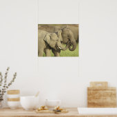 インディアン/アジア象が共有 ポスター (キッチン)
