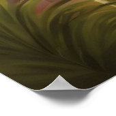 インディアン・イン・テンプルのサリーを着伝統的た女性 ポスター (角)