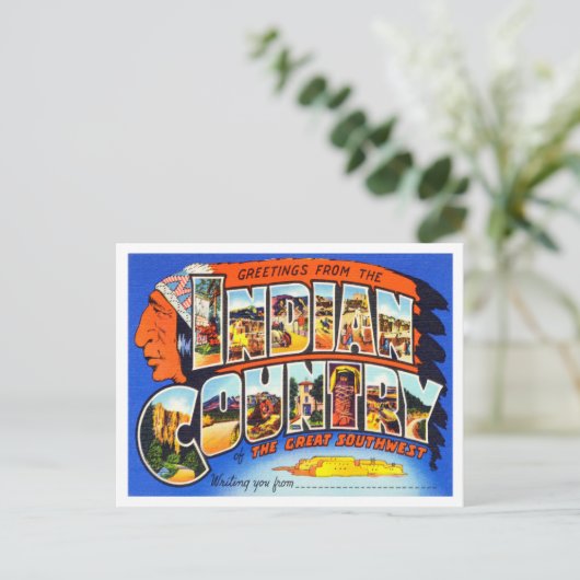 インディアン・カントリー・ヴィンテージ・トラベルからの挨拶 ポストカード (スタンド正面)