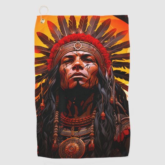 インディアン ゴルフタオル (正面)