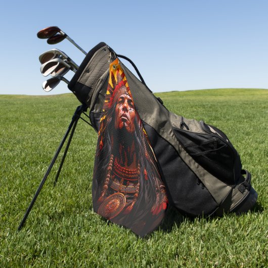 インディアン ゴルフタオル (グリーン)