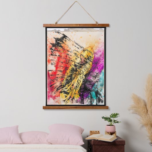 インディアン チーフの横顔  吊り下げ型タペストリー (寝室)