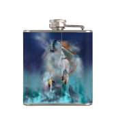 インディアン·ドリームキャッチャーと部族の頭狼 フラスク (裏面)