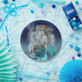 インディアン·ドリームキャッチャーと部族の頭狼 ペーパープレート (パーティー)