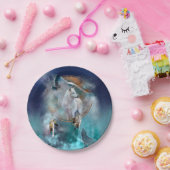 インディアン·ドリームキャッチャーと部族の頭狼 ペーパープレート (パーティー)