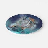 インディアン·ドリームキャッチャーと部族の頭狼 ペーパープレート (アングル)