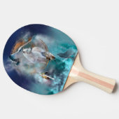 インディアン·ドリームキャッチャーと部族の頭狼 卓球ラケット (横)