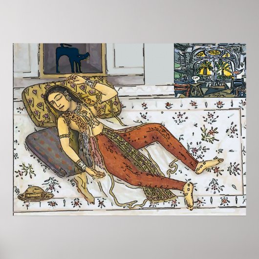 インディアン、ムガル女性、プリンセス ポスター (正面)