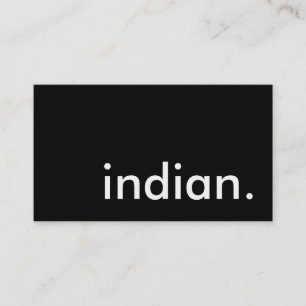 インディアン。 名刺