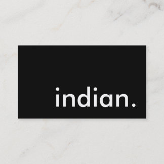 インディアン。 名刺
