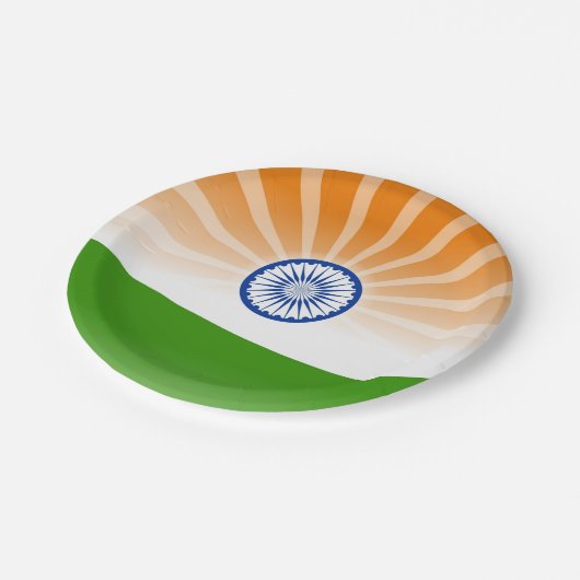 「インディアン」太陽 ペーパープレート (アングル)