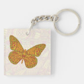 インディアン（昆虫）オオカバマダラ、モナークアクリルキーチェーン キーホルダー (裏面)