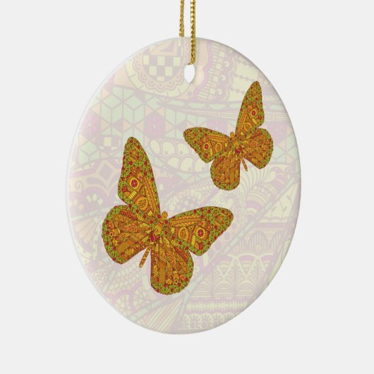 インディアン(昆虫)オオカバマダラ、モナークオーナメント セラミックオーナメント (右)