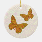 インディアン(昆虫)オオカバマダラ、モナークオーナメント セラミックオーナメント (裏面)