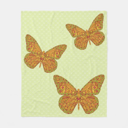 インディアン(昆虫)オオカバマダラ、モナークフリースブランケット フリースブランケット (正面)