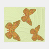 インディアン(昆虫)オオカバマダラ、モナークフリースブランケット フリースブランケット (正面(横))