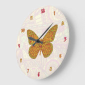 インディアン(昆虫)オオカバマダラ、モナーク時計 ラージ壁時計 (傾斜)