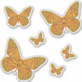 インディアン(昆虫)オオカバマダラ、モナーク等高線シール シール (正面)