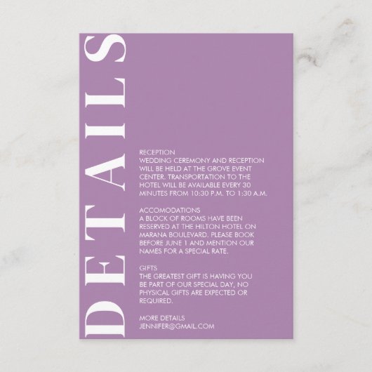 インディアンAfrican Violetエンクロージャカード エンクロージャーカード (正面)