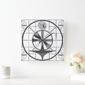 インディアンTVテストパターンクロック スクエア壁時計 (ホーム)