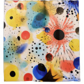 インディアートカラフルスプラッシュ シャワーカーテン (正面)